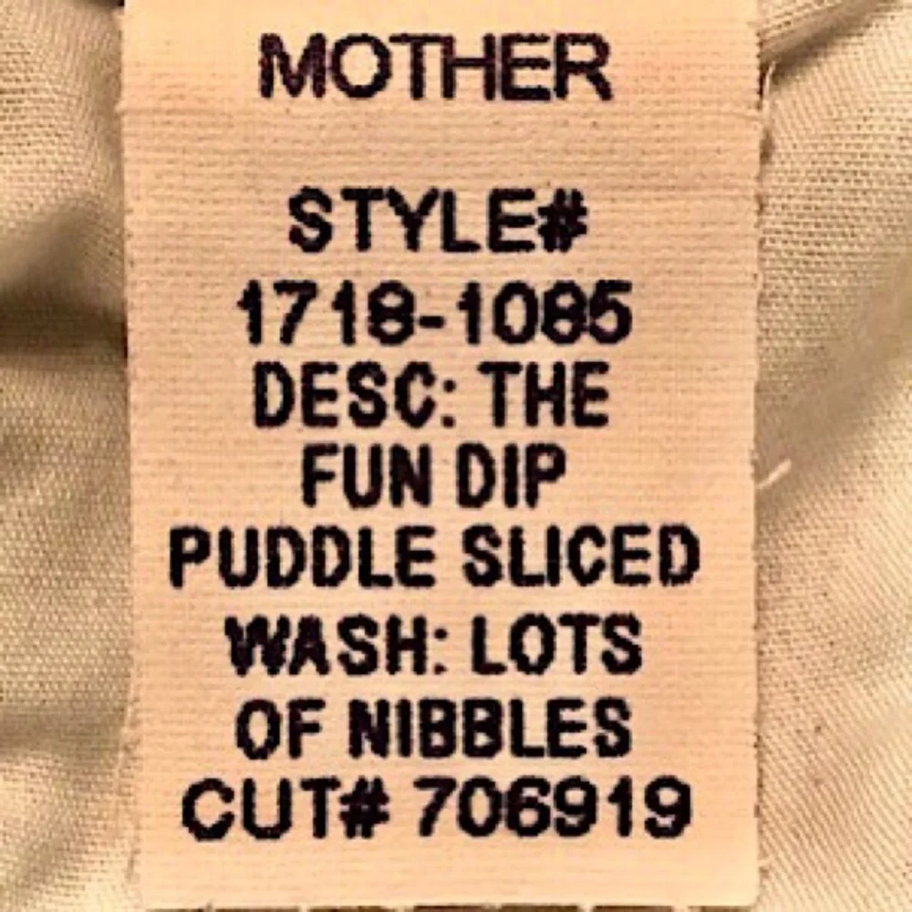 “NEW” MOTHER Snacks! Fun Dip Puddle Sliced Jean - Picture 9 of 11